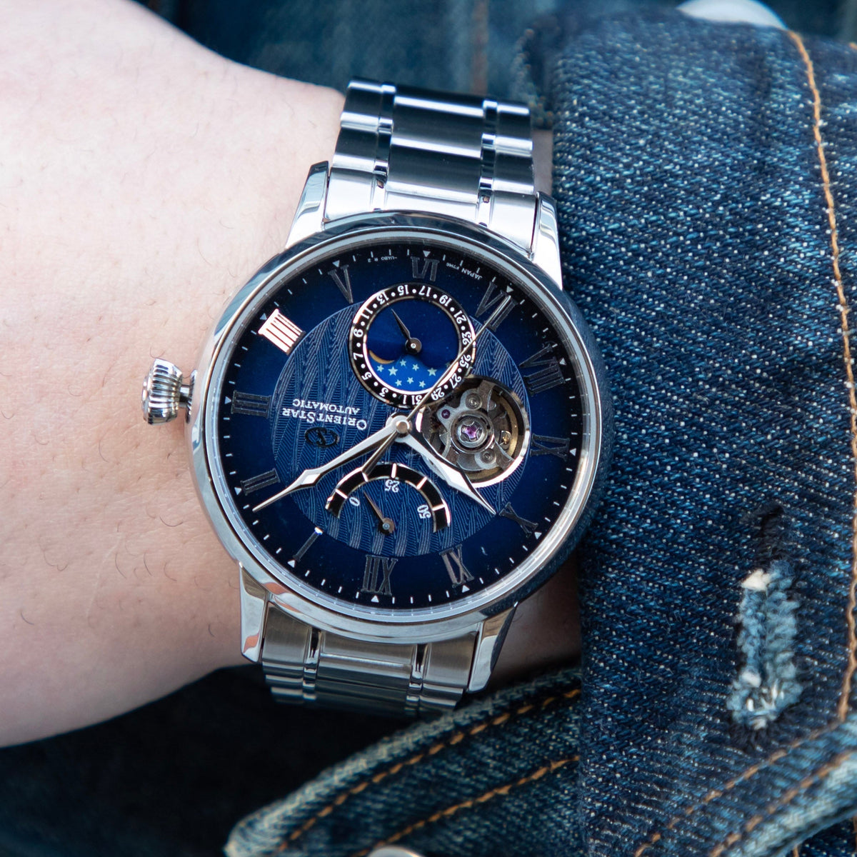M45 F7 Mechanical Moon Phase RE-AY0103L